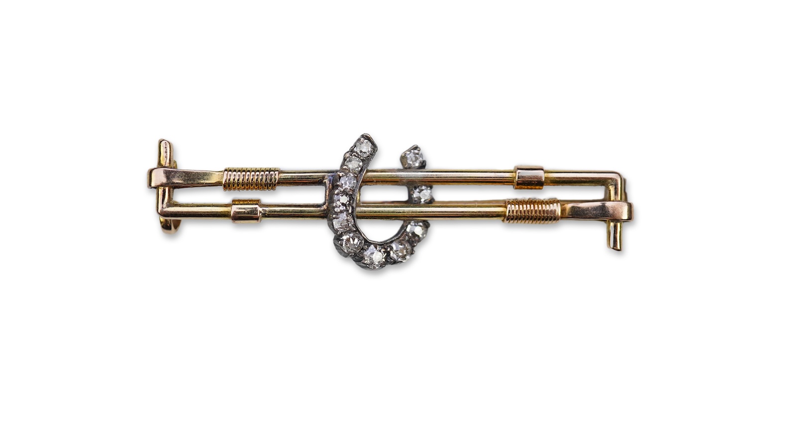 A late Victorian gold and diamond brooch, circa 1900